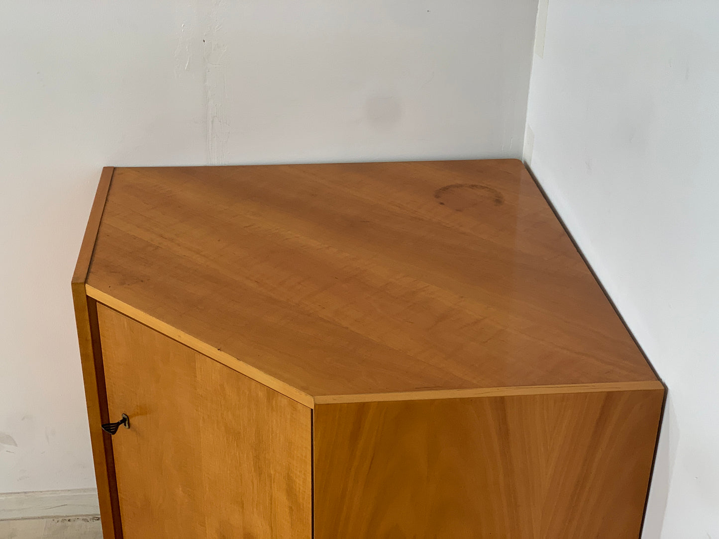 Mid Century Corner Cabinet Cupboard Vintage