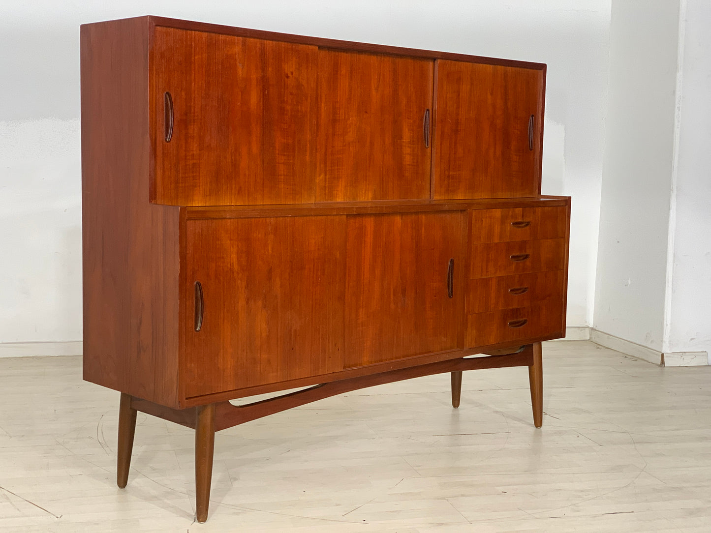 Danish Teak Highboard Cabinet Living Room Cabinet Vintage