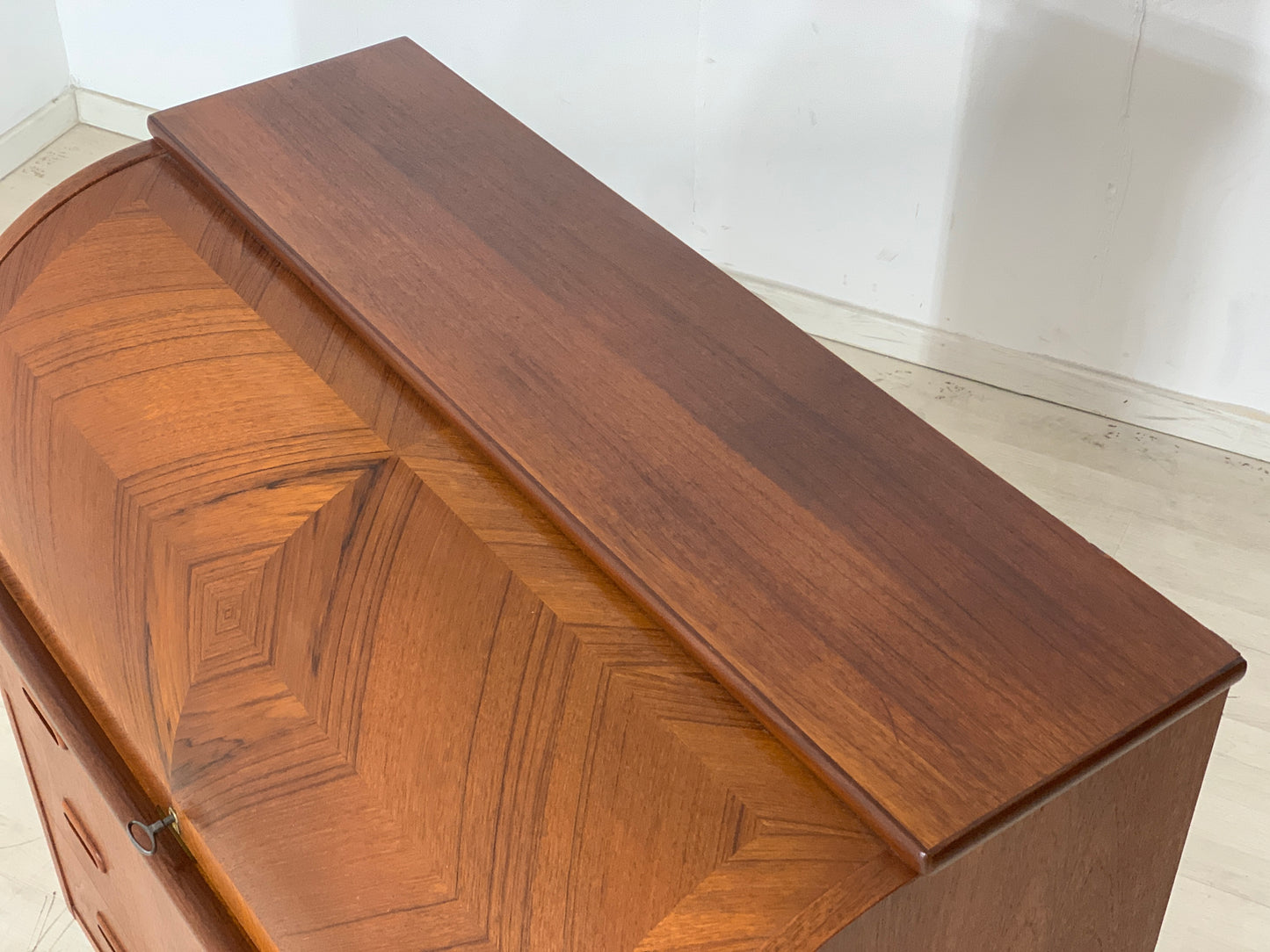 Danish Teak Secretary Desk Chest of Drawers Vintage