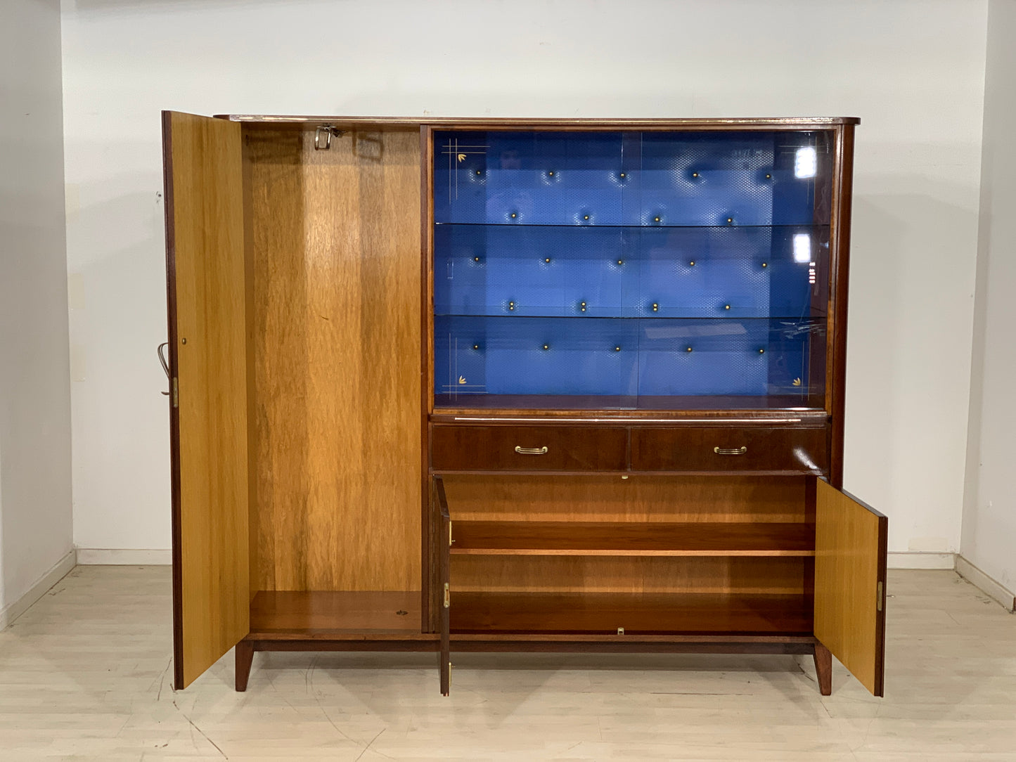 Mid Century Highboard Cabinet Living Room Cabinet Buffet Vintage