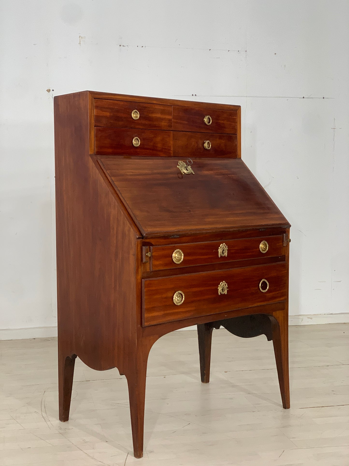 Mahogany secretary writing cabinet chest of drawers vintage