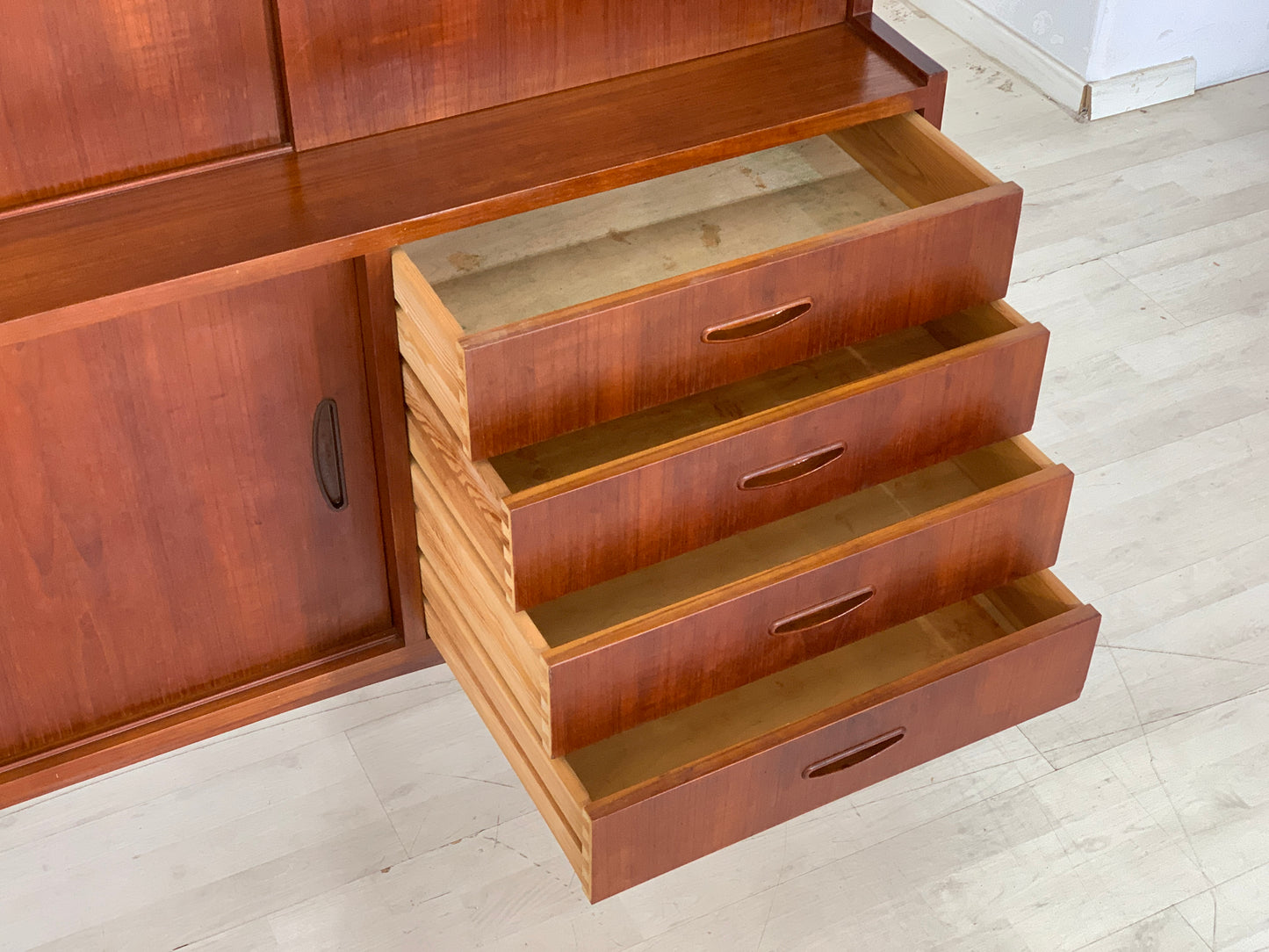 Danish Teak Highboard Cabinet Living Room Cabinet Vintage