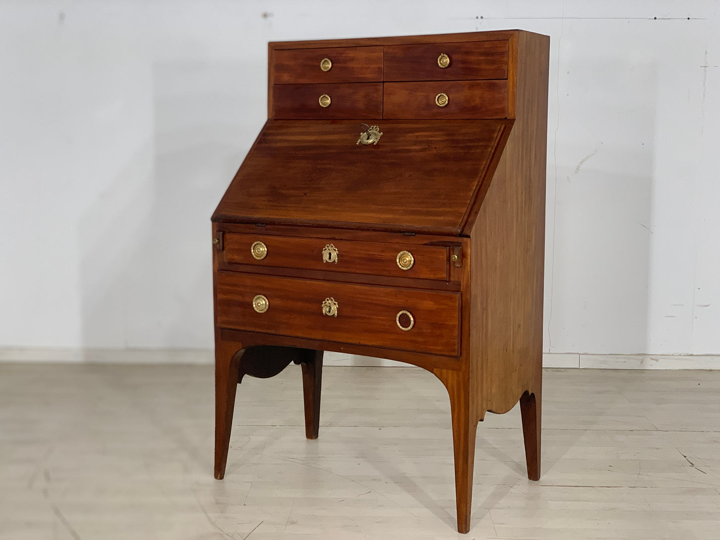 Mahogany secretary writing cabinet chest of drawers vintage