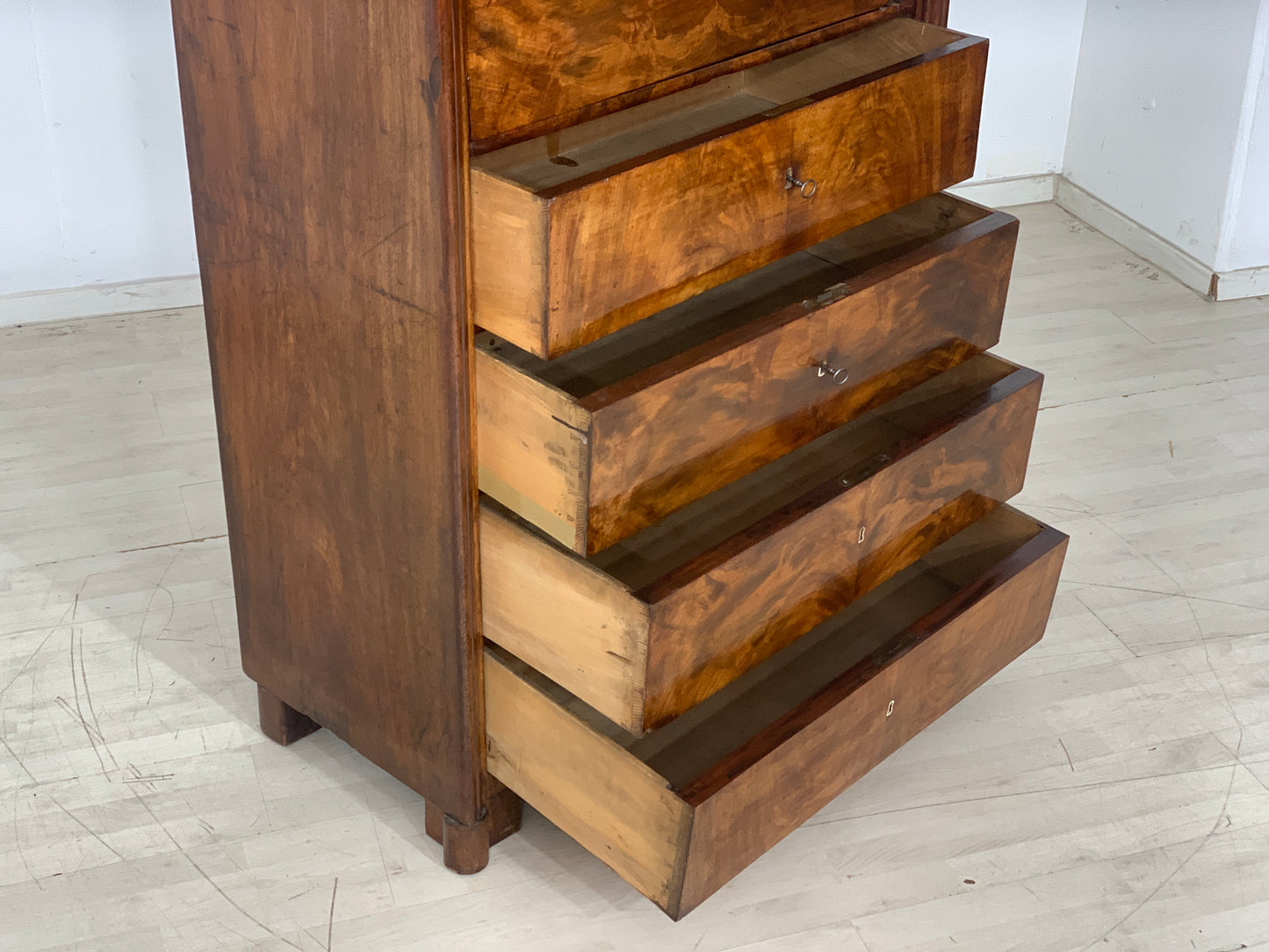 High-quality Biedermeier cabinet compartment cabinet around 1880