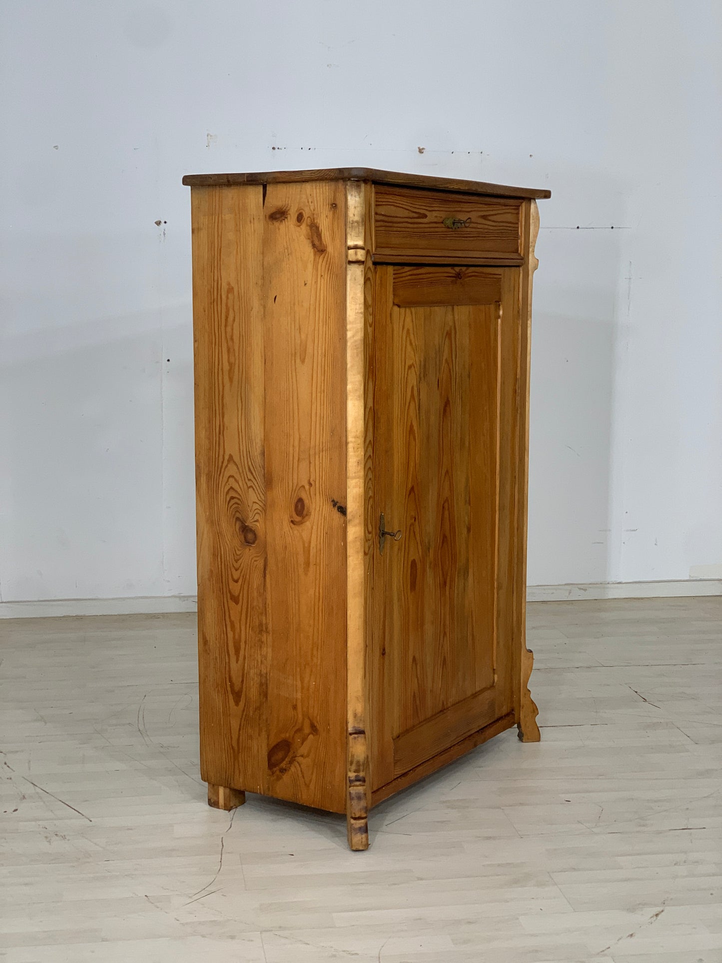 Biedermeier Schrank Wäscheschrank Holz Vertiko um 1880