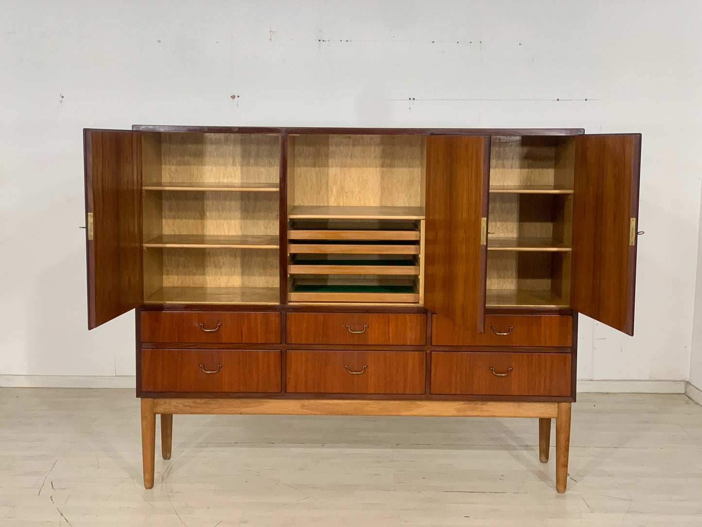 Danish Teak Highboard Cabinet Living Room Cabinet Vintage