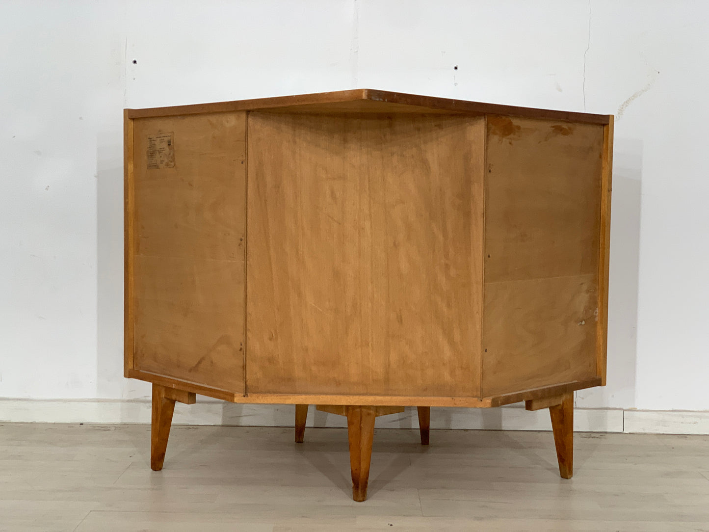 Mid Century Corner Cabinet Cupboard Vintage