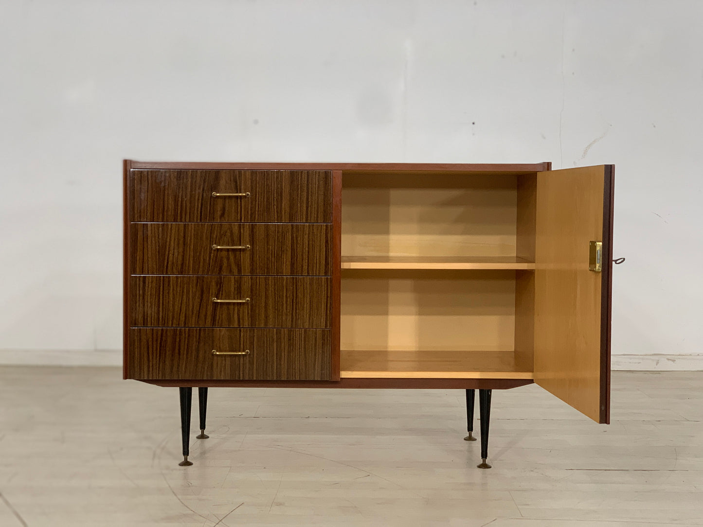 Mid Century Chest of Drawers Sideboard Cabinet Vintage
