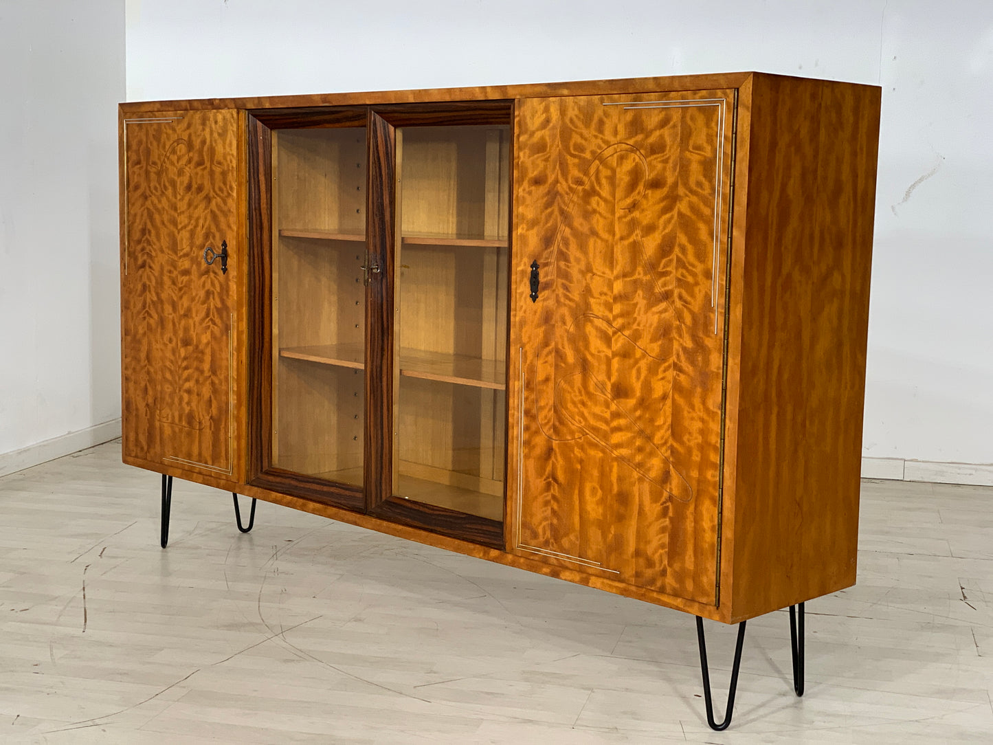 Mid Century Highboard Cabinet Buffet Vintage