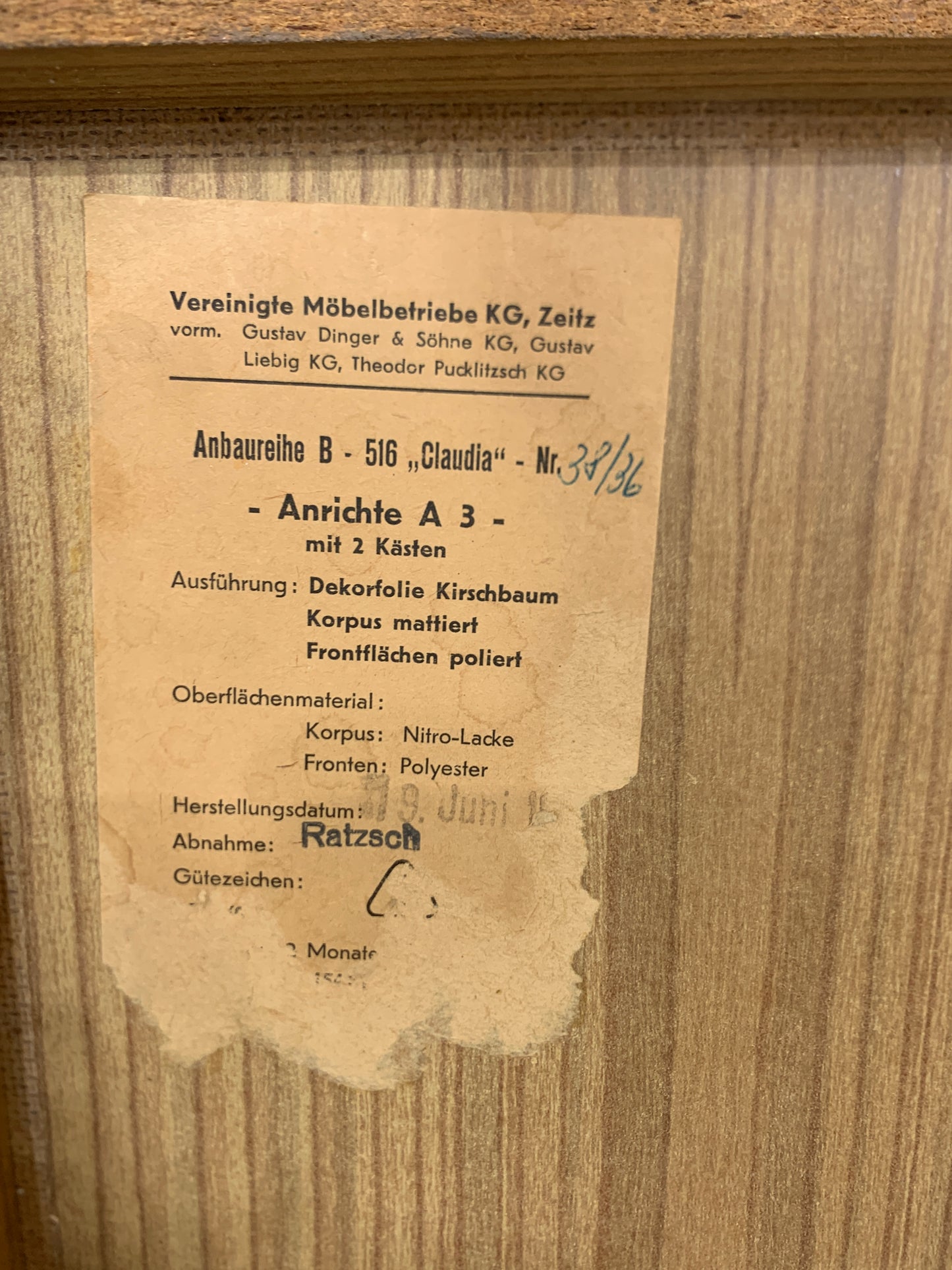 Mid Century Kommode Sideboard Schrank Vintage