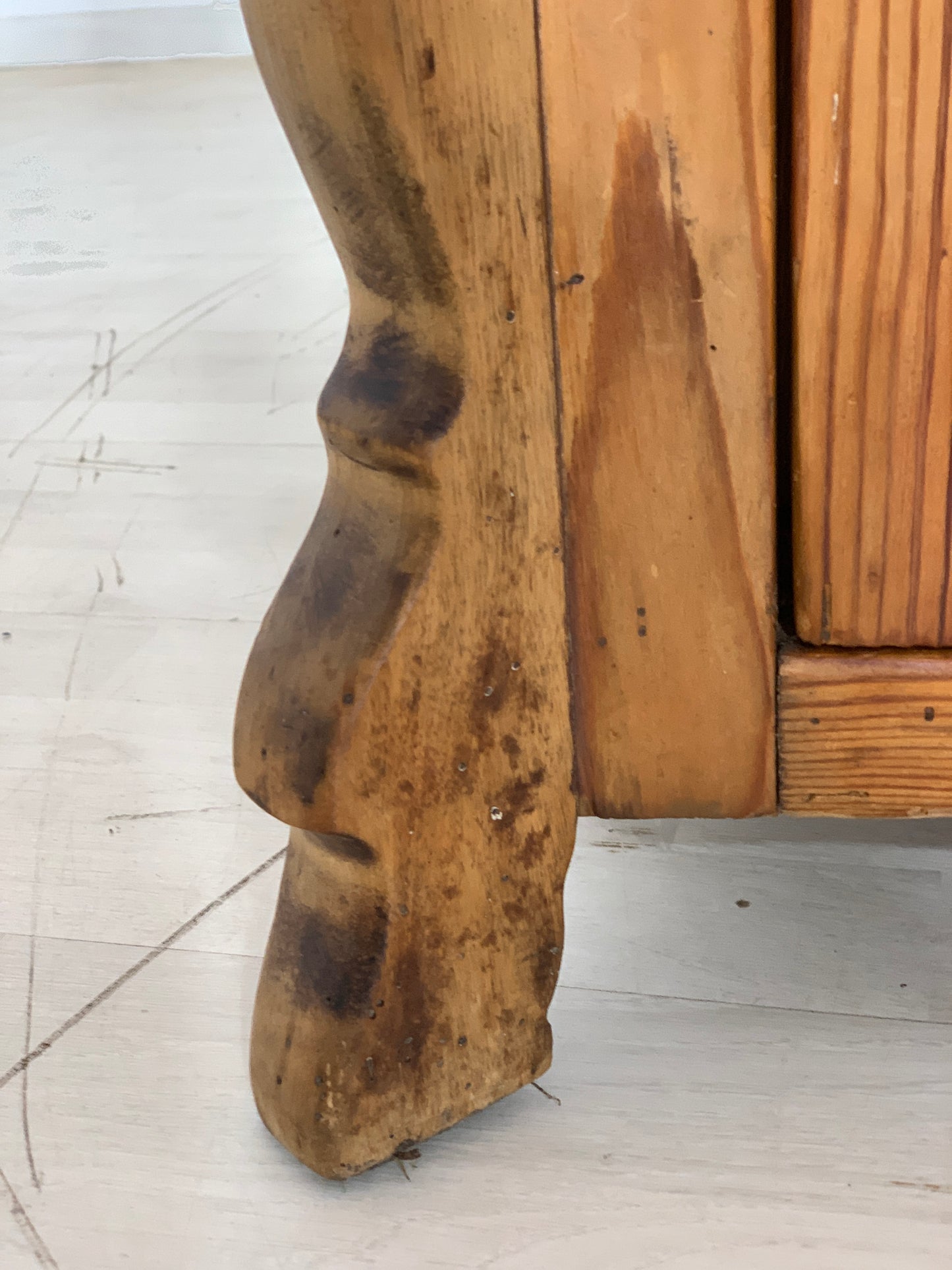 Biedermeier Schrank Wäscheschrank Holz Vertiko um 1880