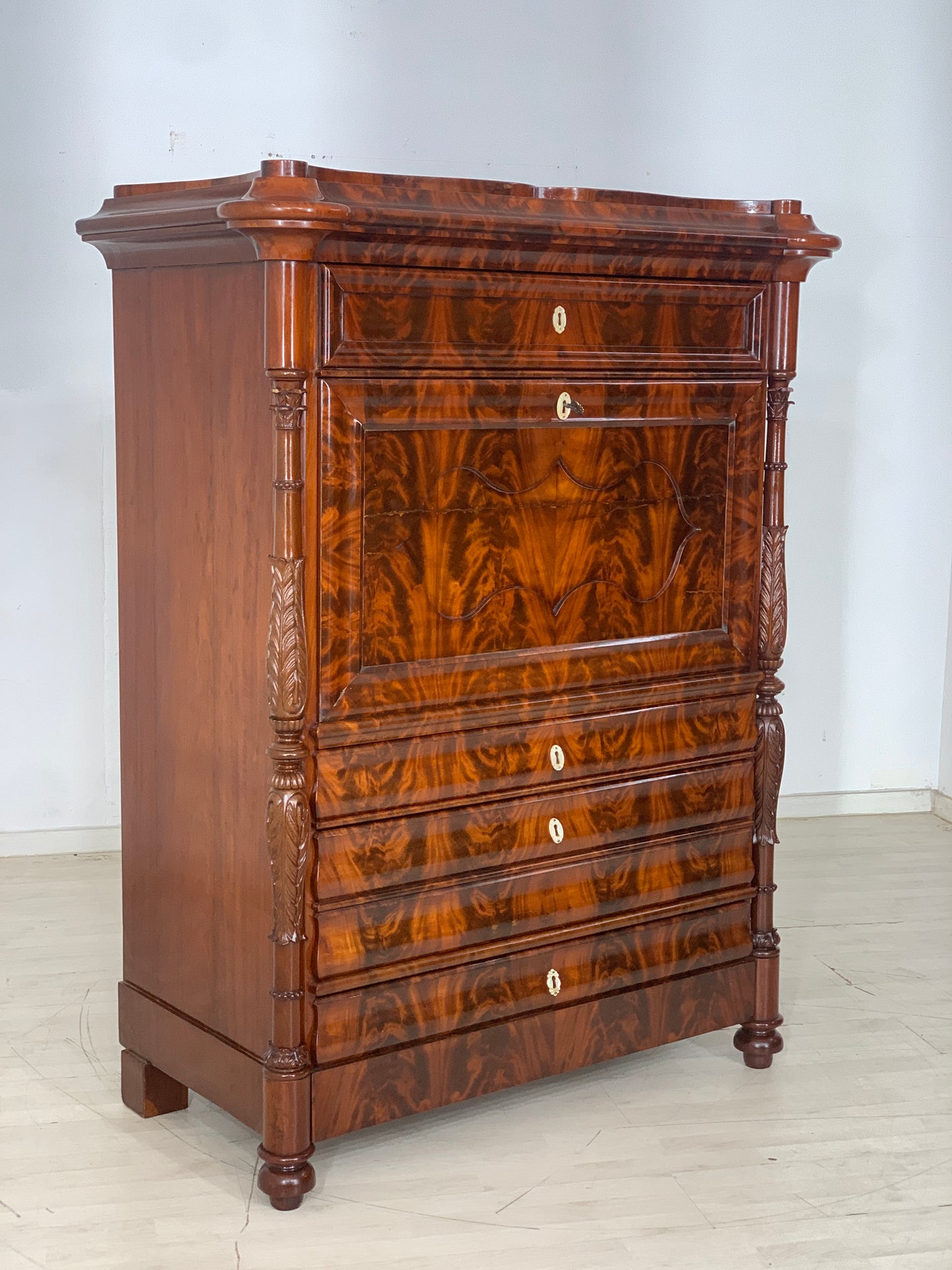 Louis Philippe secretary cabinet office cabinet chest of drawers vintage