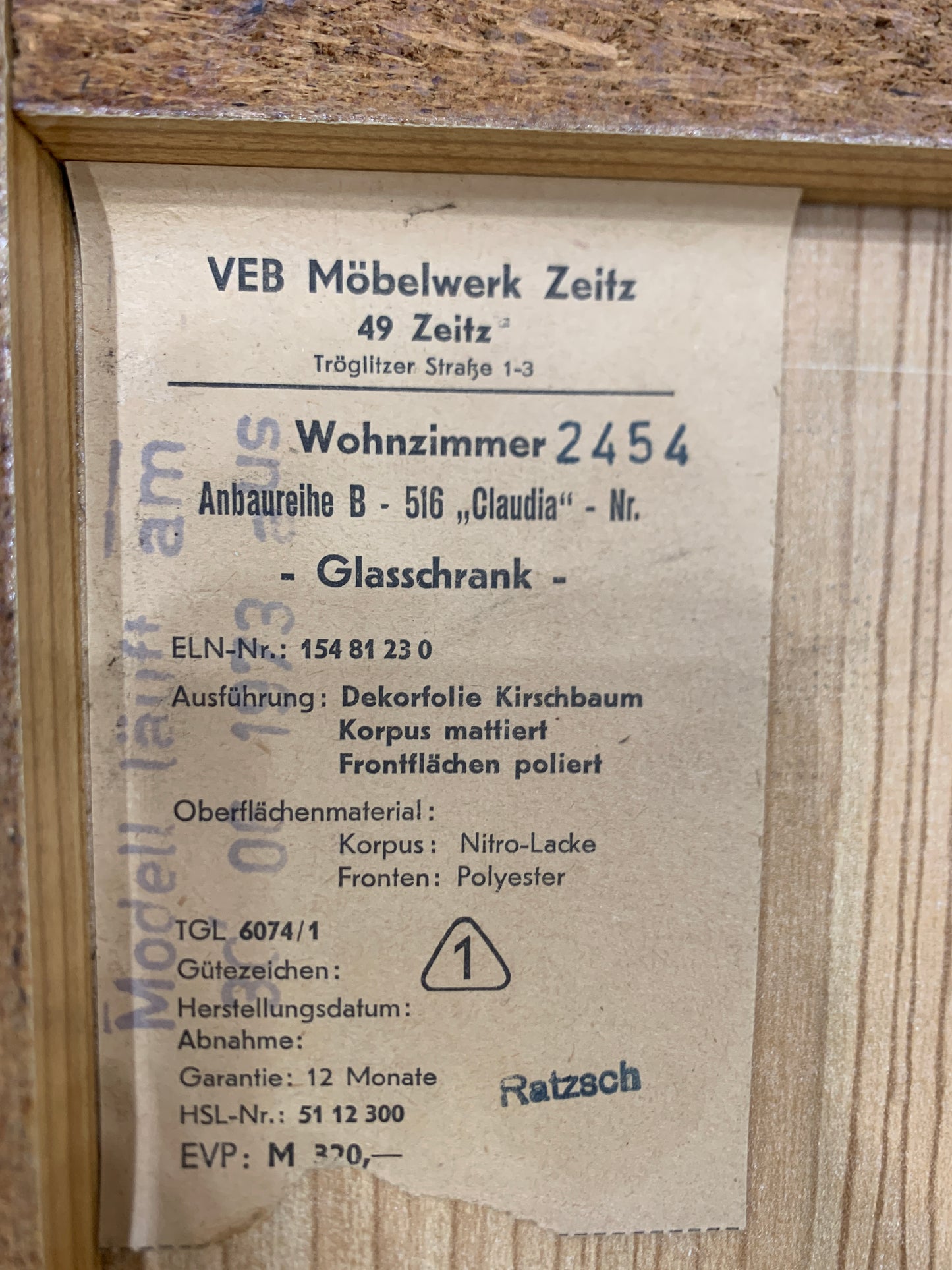 Mid Century Highboard Cabinet Display Cabinet Vintage