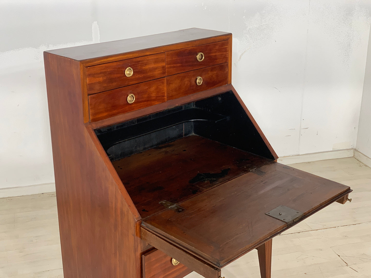 Mahogany secretary writing cabinet chest of drawers vintage