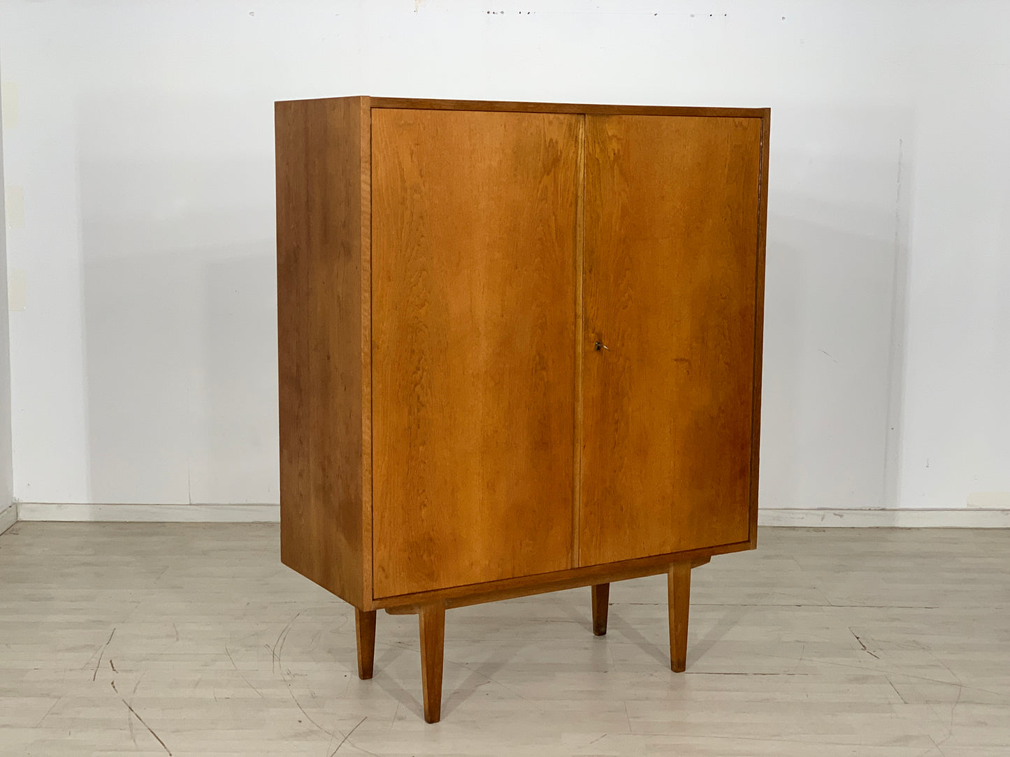 Mid Century Hellerau Linen Cabinet Cupboard Wardrobe Vintage