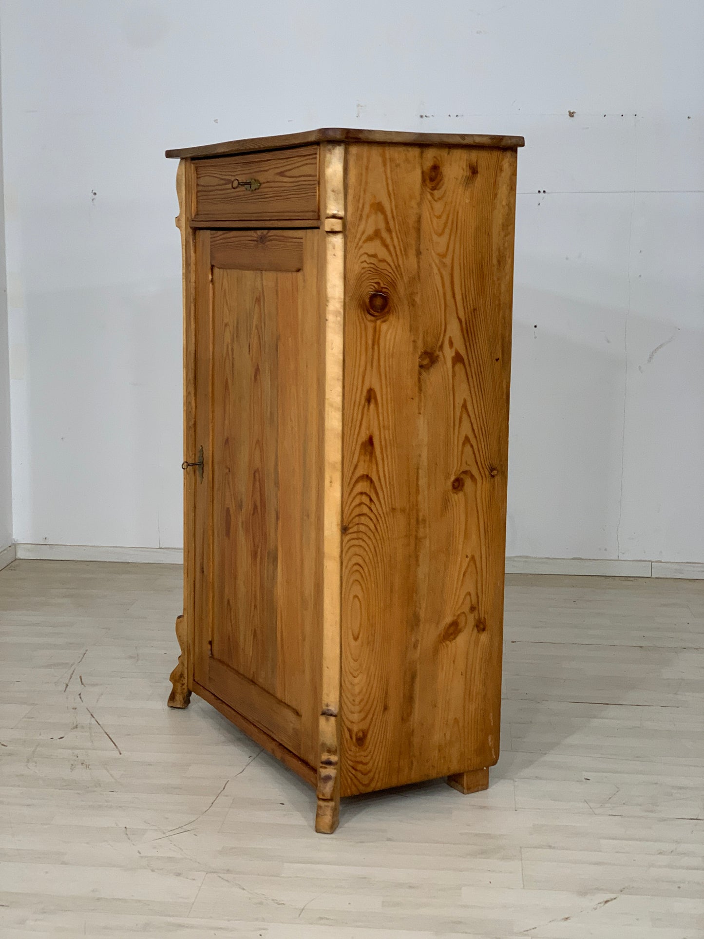 Biedermeier Schrank Wäscheschrank Holz Vertiko um 1880