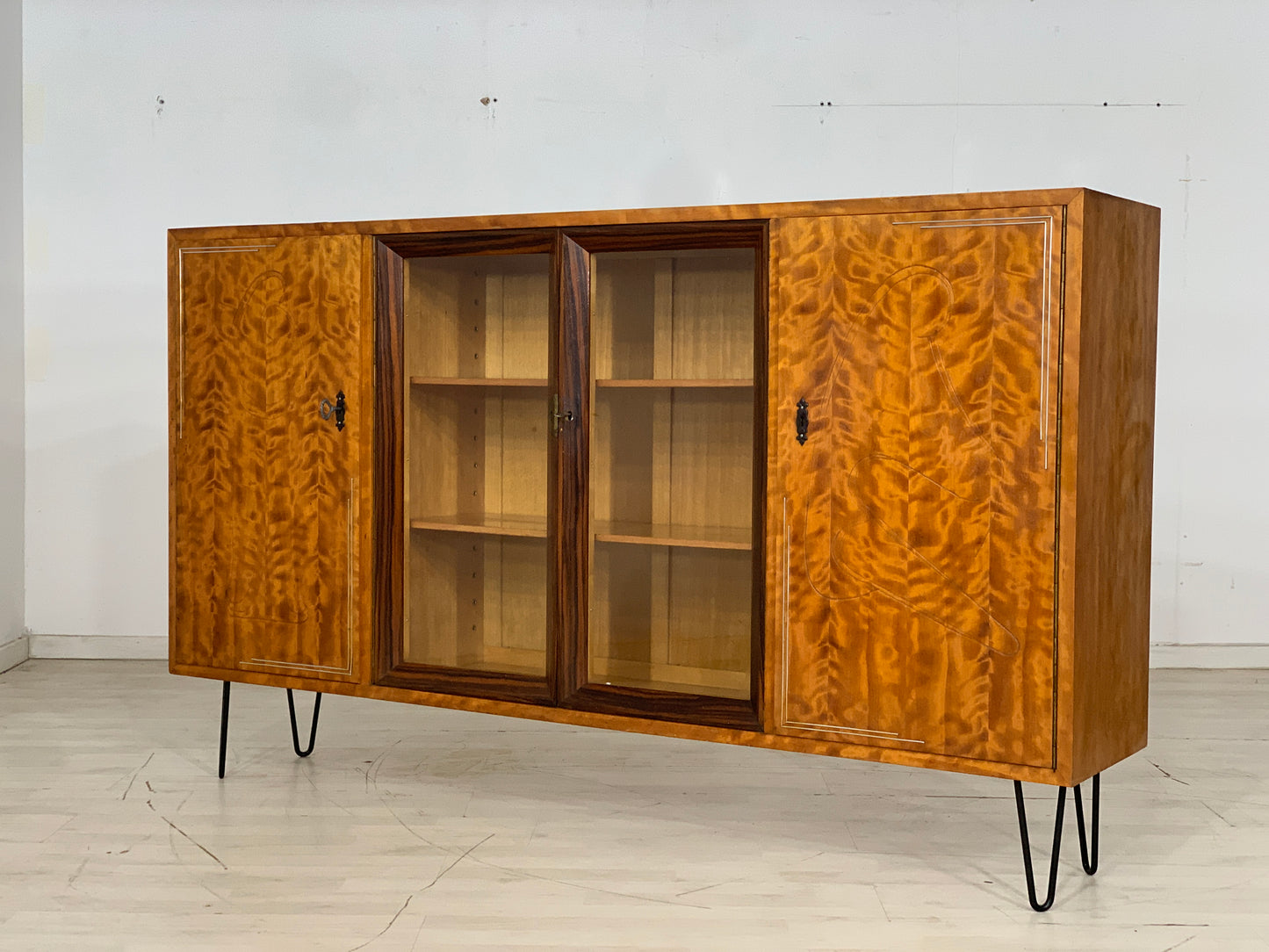 Mid Century Highboard Cabinet Buffet Vintage