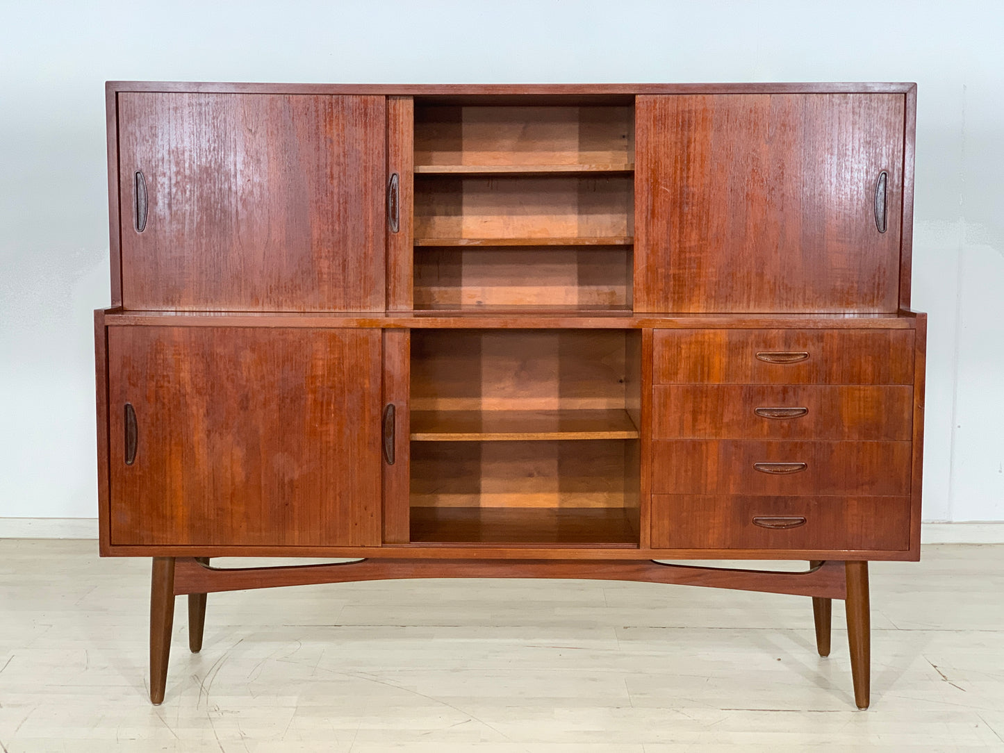 Danish Teak Highboard Cabinet Living Room Cabinet Vintage