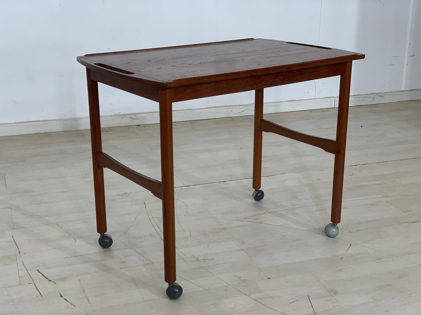 Danish Teak Serving Cart Coffee Table Vintage