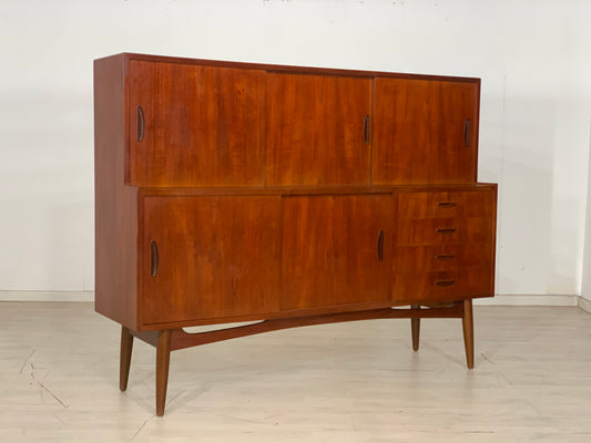 Danish Teak Highboard Cabinet Living Room Cabinet Vintage
