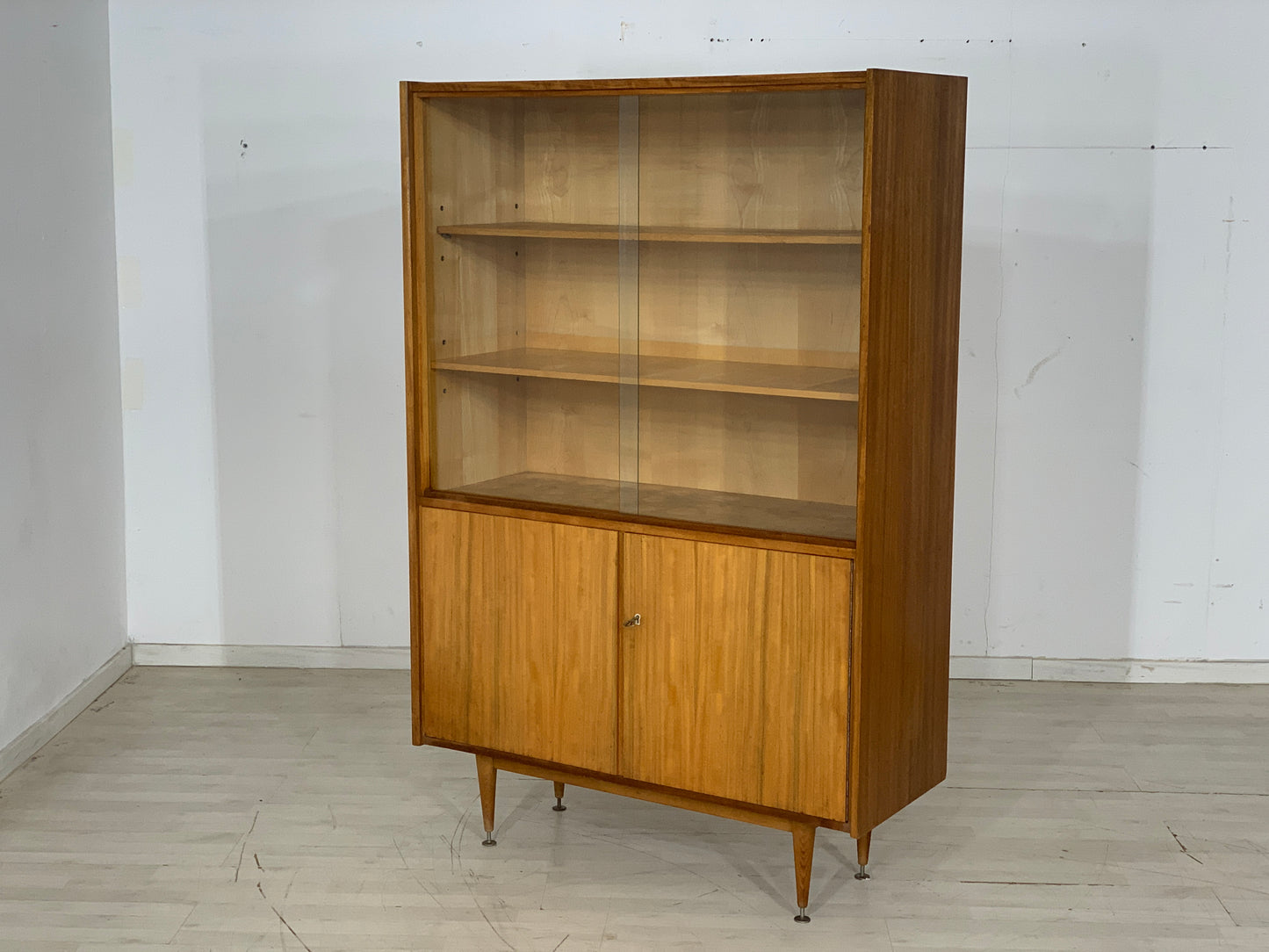 Mid Century Highboard Cabinet Display Cabinet Vintage