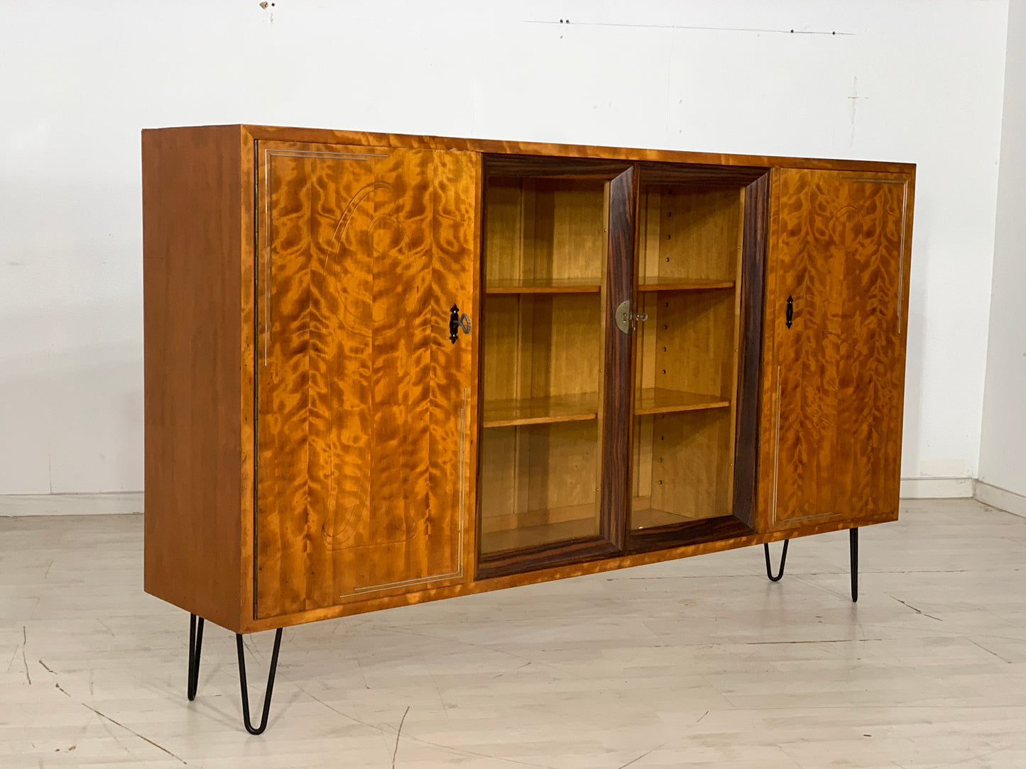 Mid Century Highboard Cabinet Buffet Vintage