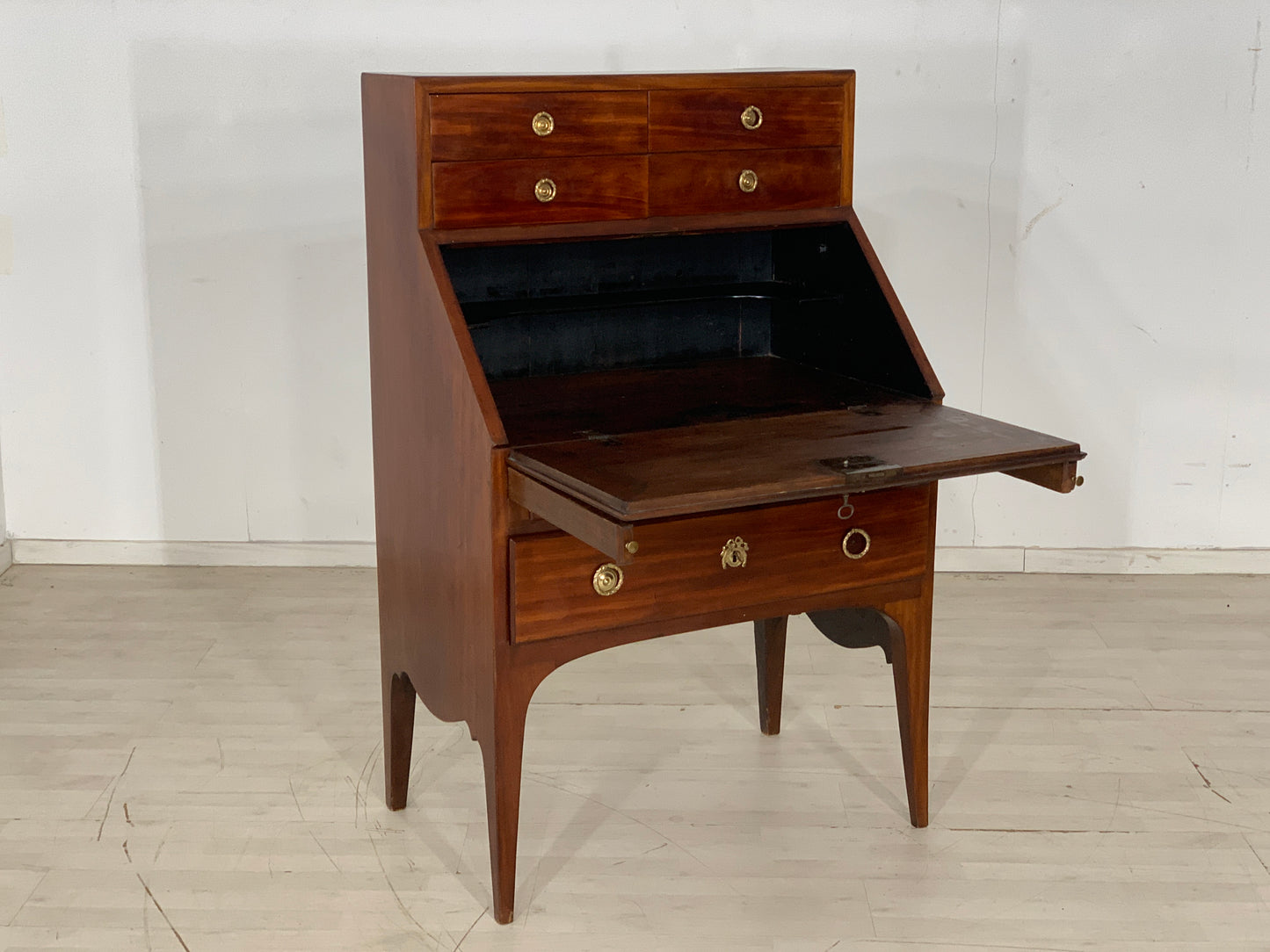 Mahogany secretary writing cabinet chest of drawers vintage