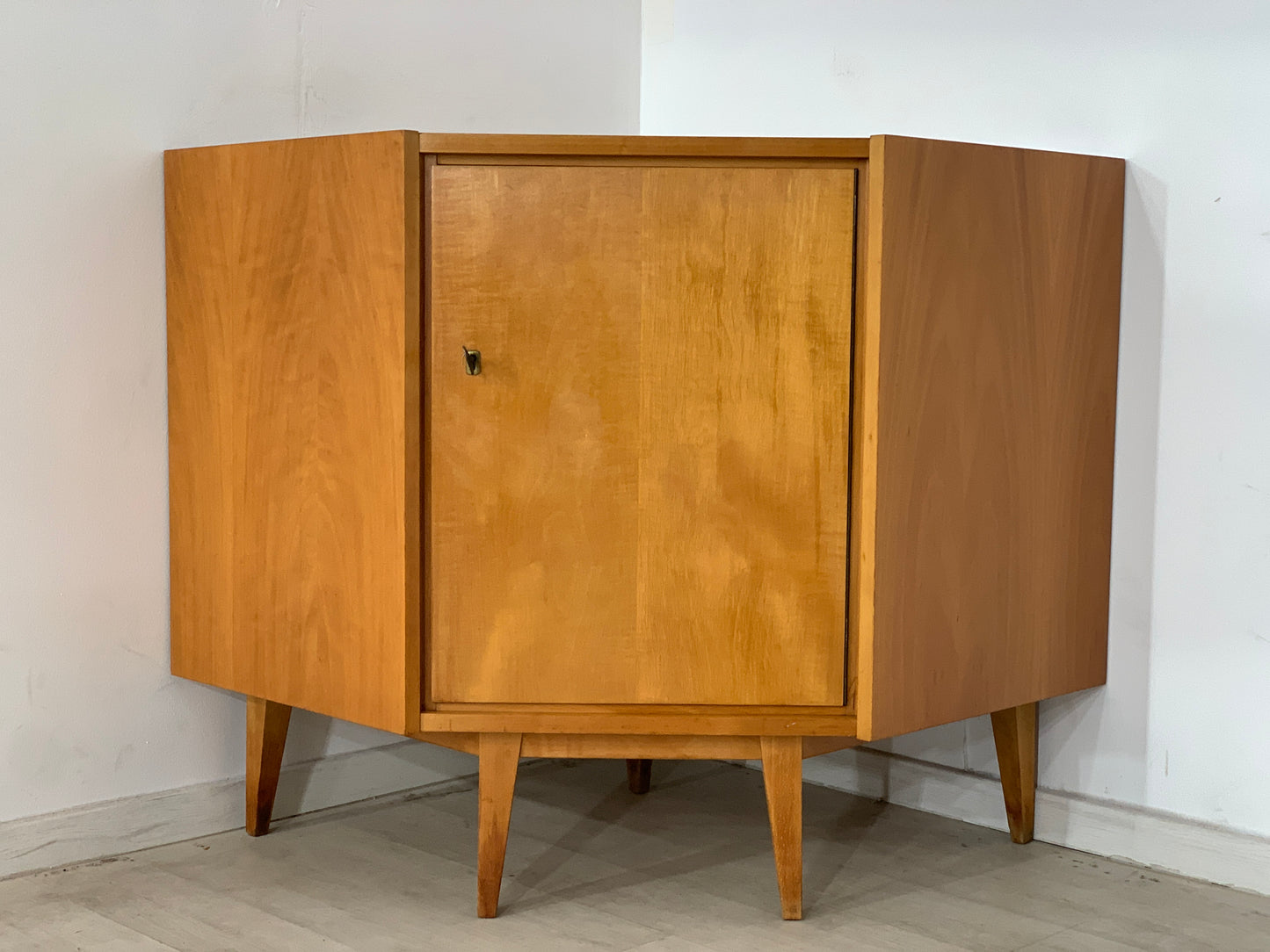 Mid Century Corner Cabinet Cupboard Vintage