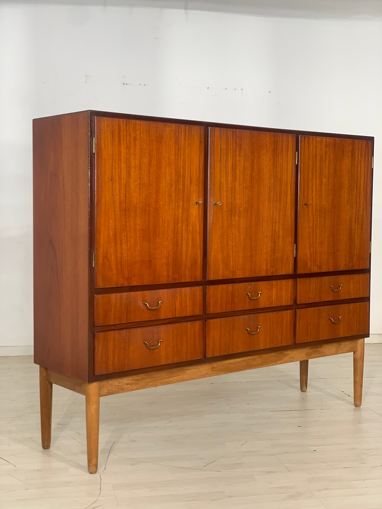 Danish Teak Highboard Cabinet Living Room Cabinet Vintage