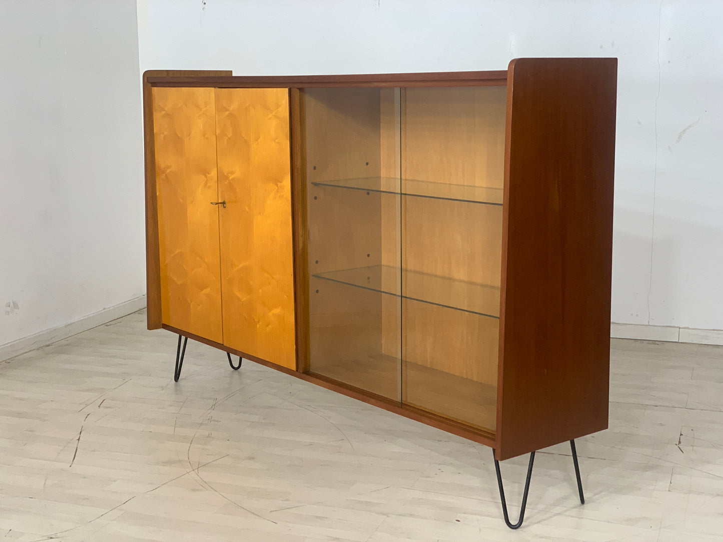 Mid Century Highboard Buffet Cupboard Vintage