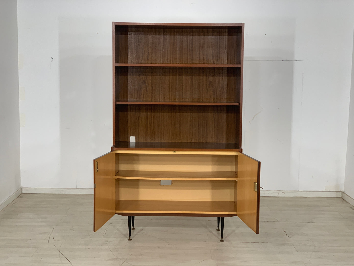 Mid Century Highboard Cabinet Shelf Bookcase Vintage