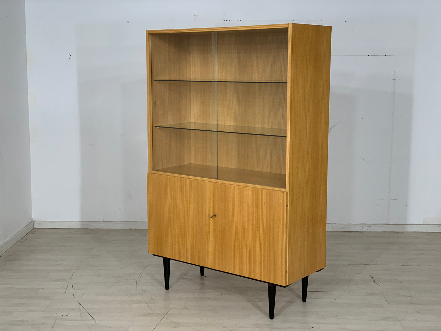 Mid Century Highboard Cabinet Display Cabinet Vintage