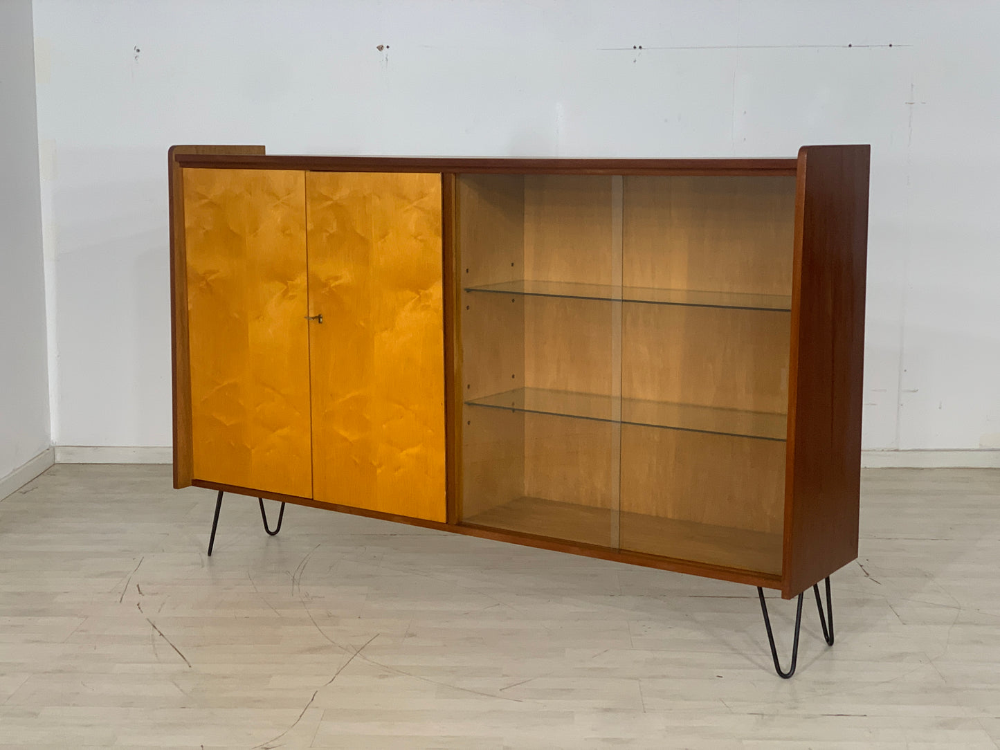 Mid Century Highboard Buffet Cupboard Vintage