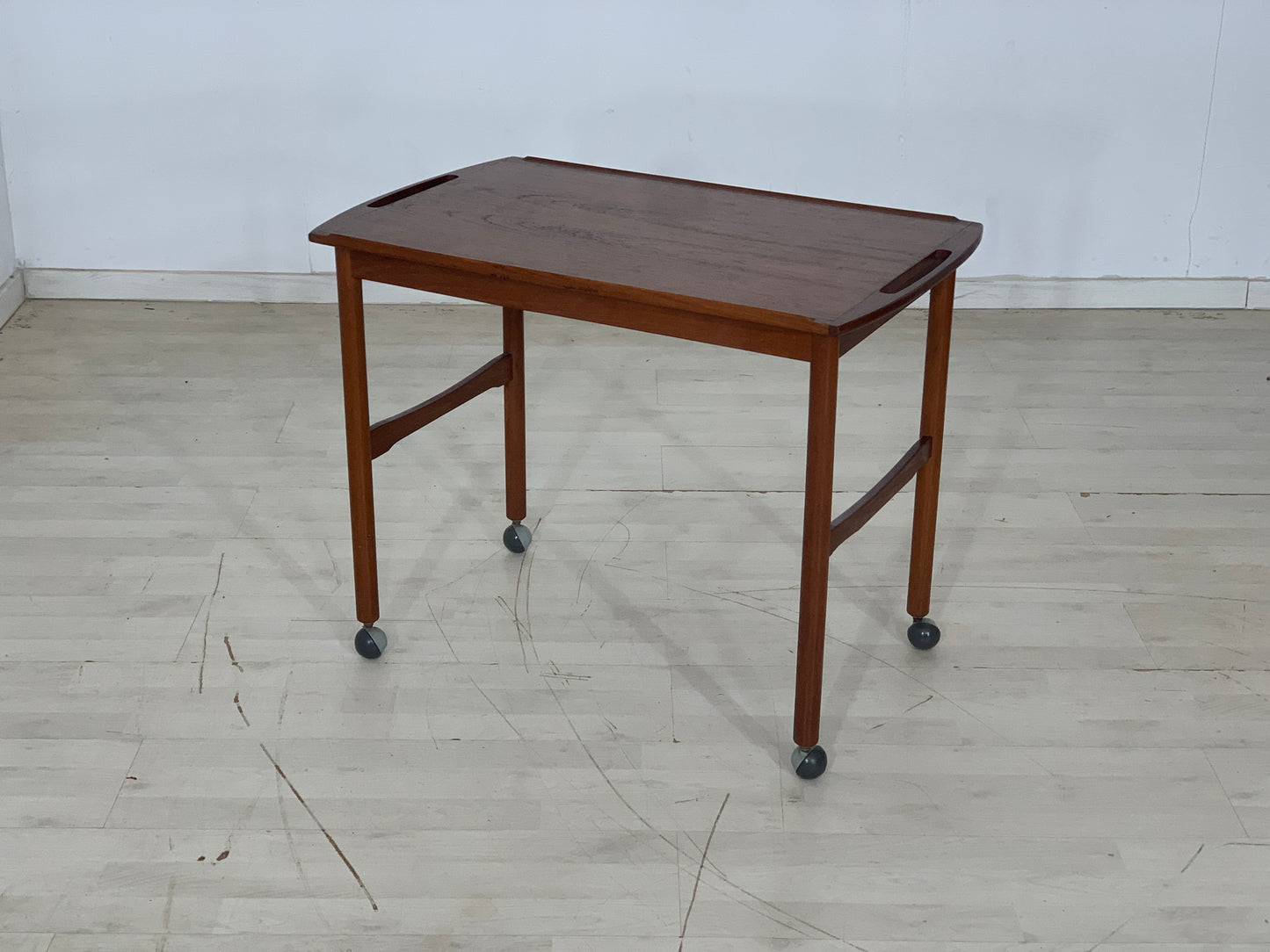 Danish Teak Serving Cart Coffee Table Vintage