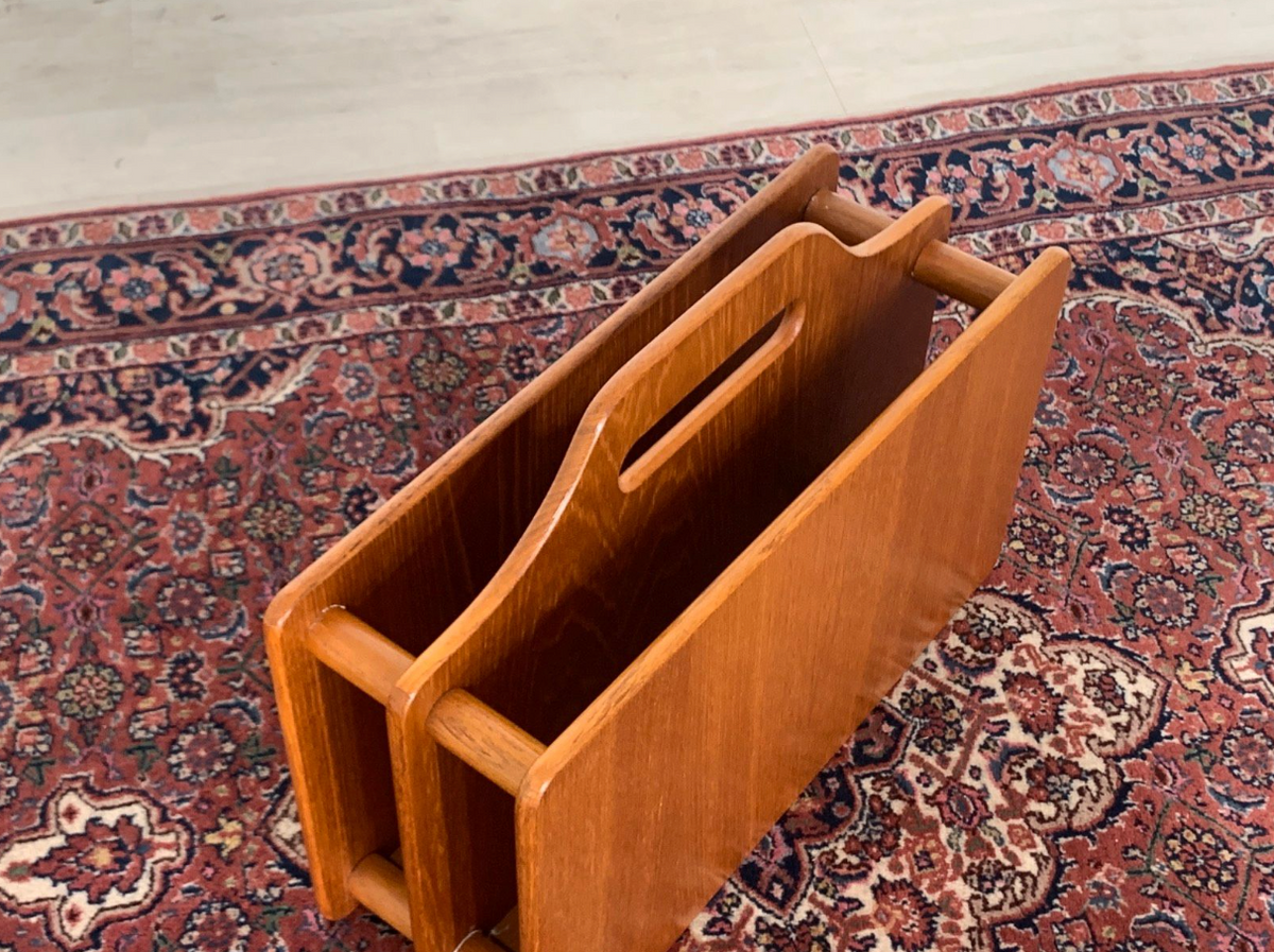 Teak / Zeitungsständer / Zeitschriftenhalter / Ablage / Vintage