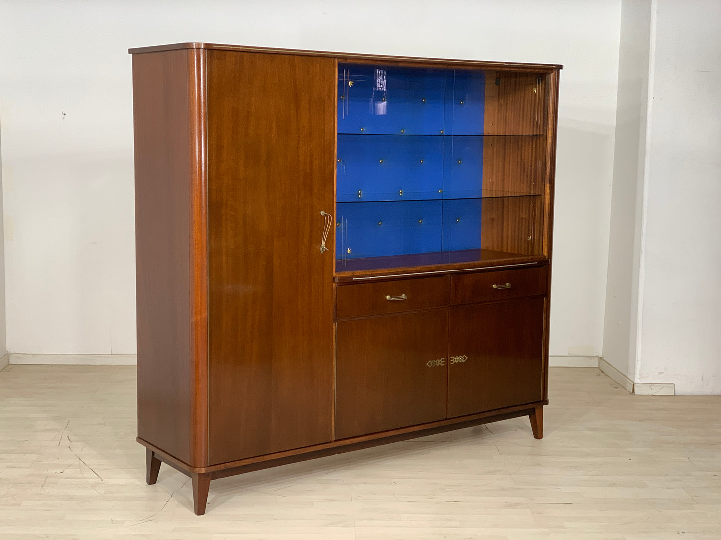 Mid Century Highboard Cabinet Living Room Cabinet Buffet Vintage