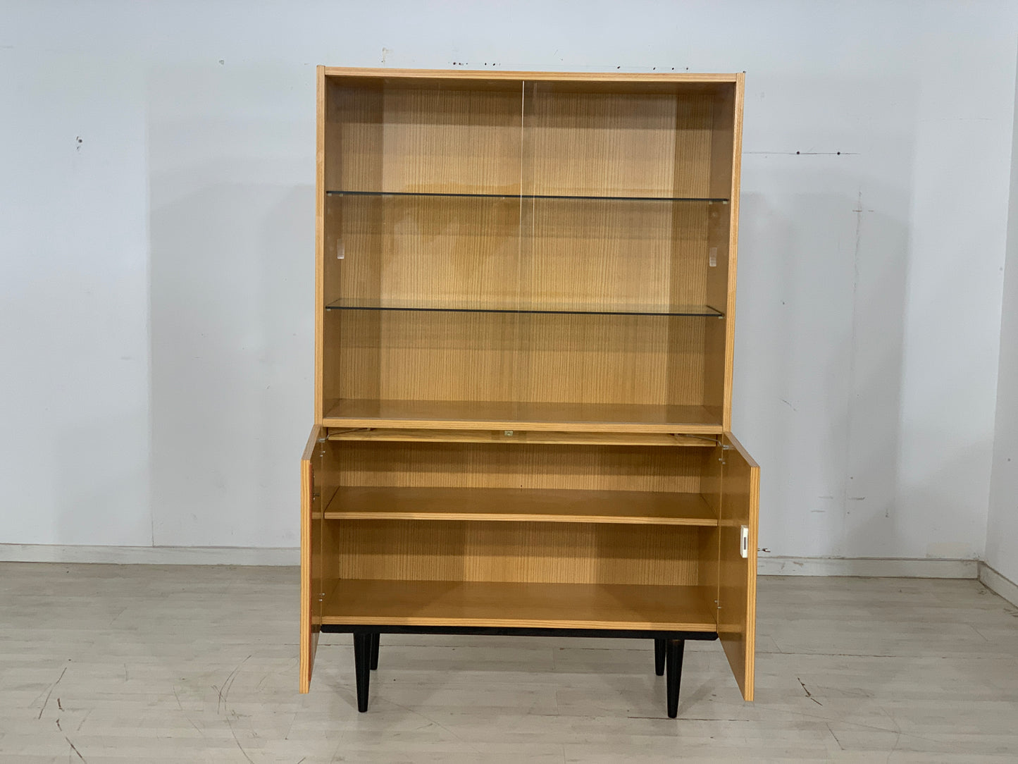 Mid Century Highboard Cabinet Display Cabinet Vintage