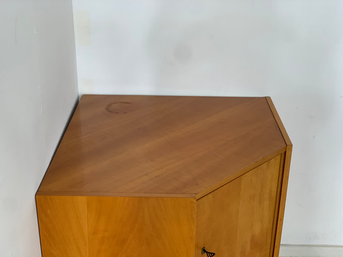 Mid Century Corner Cabinet Cupboard Vintage