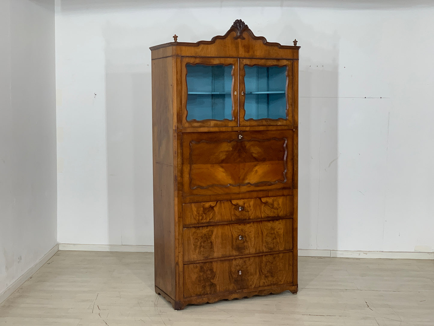 Biedermeier secretary cabinet display cabinet sideboard around 1880