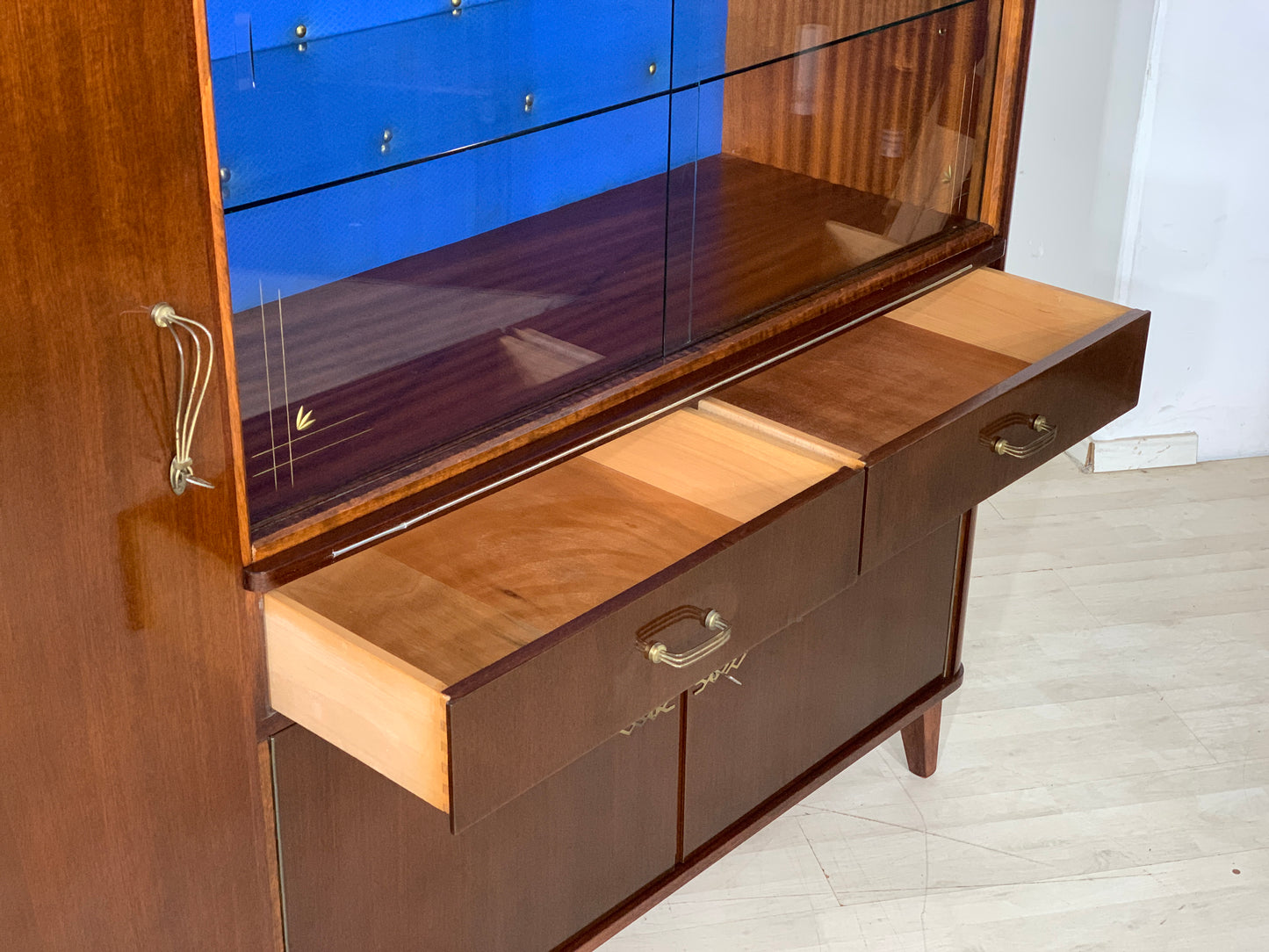 Mid Century Highboard Cabinet Living Room Cabinet Buffet Vintage