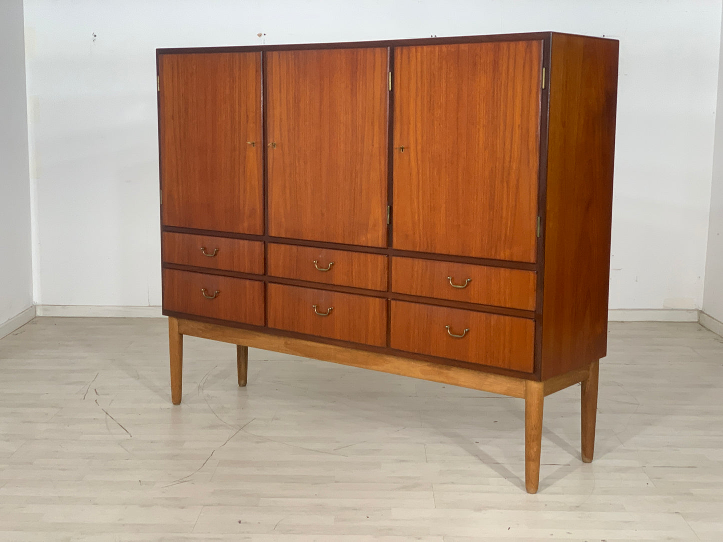 Danish Teak Highboard Cabinet Living Room Cabinet Vintage