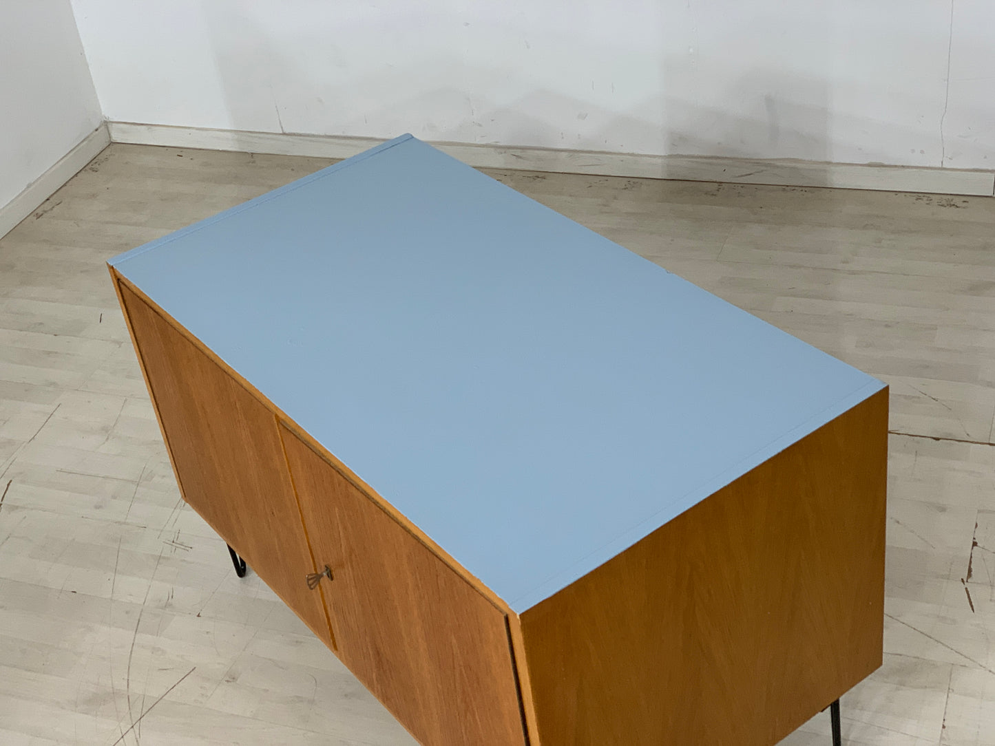 Mid Century Schrank Holz Anrichte Kommode Sideboard