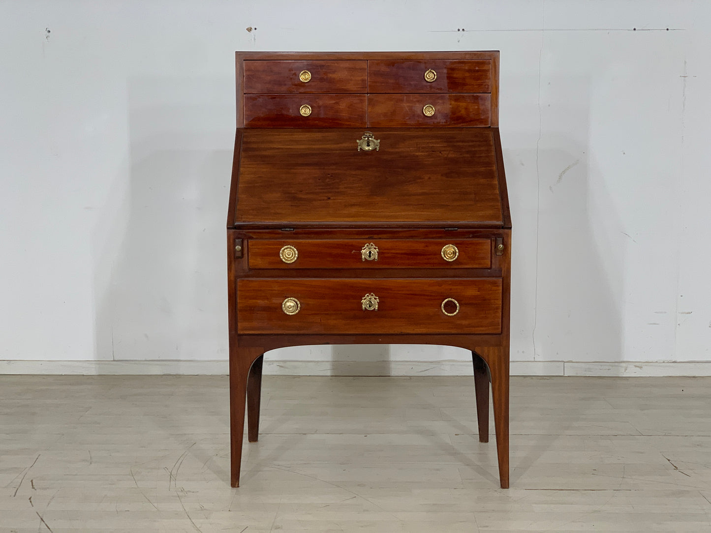 Mahogany secretary writing cabinet chest of drawers vintage
