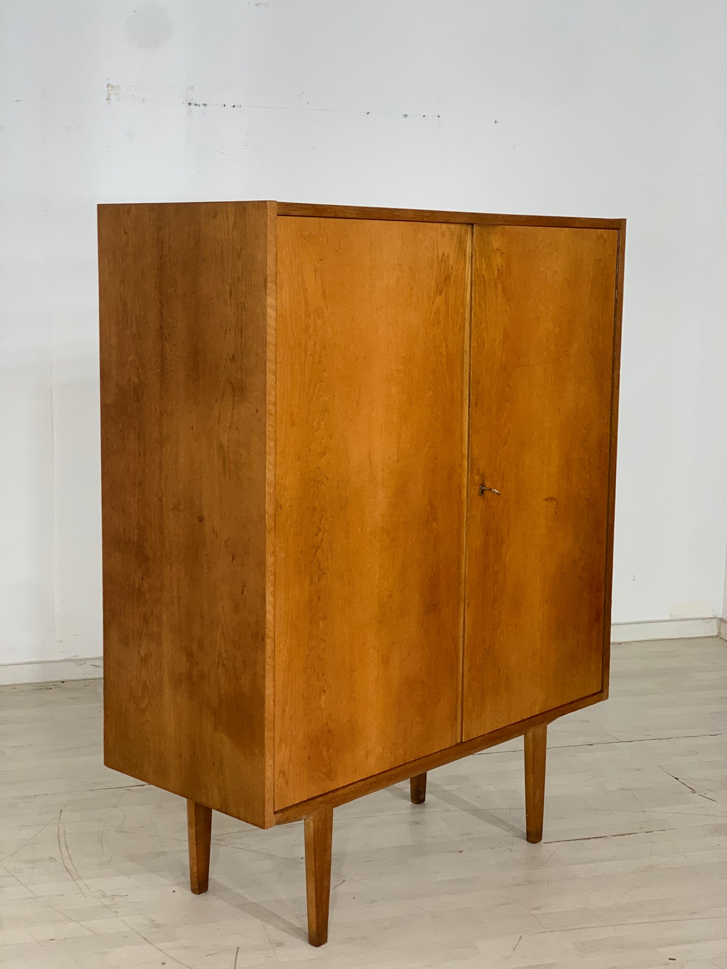 Mid Century Hellerau Linen Cabinet Cupboard Wardrobe Vintage