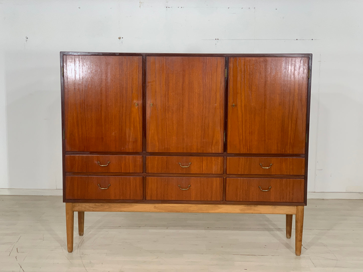 Danish Teak Highboard Cabinet Living Room Cabinet Vintage