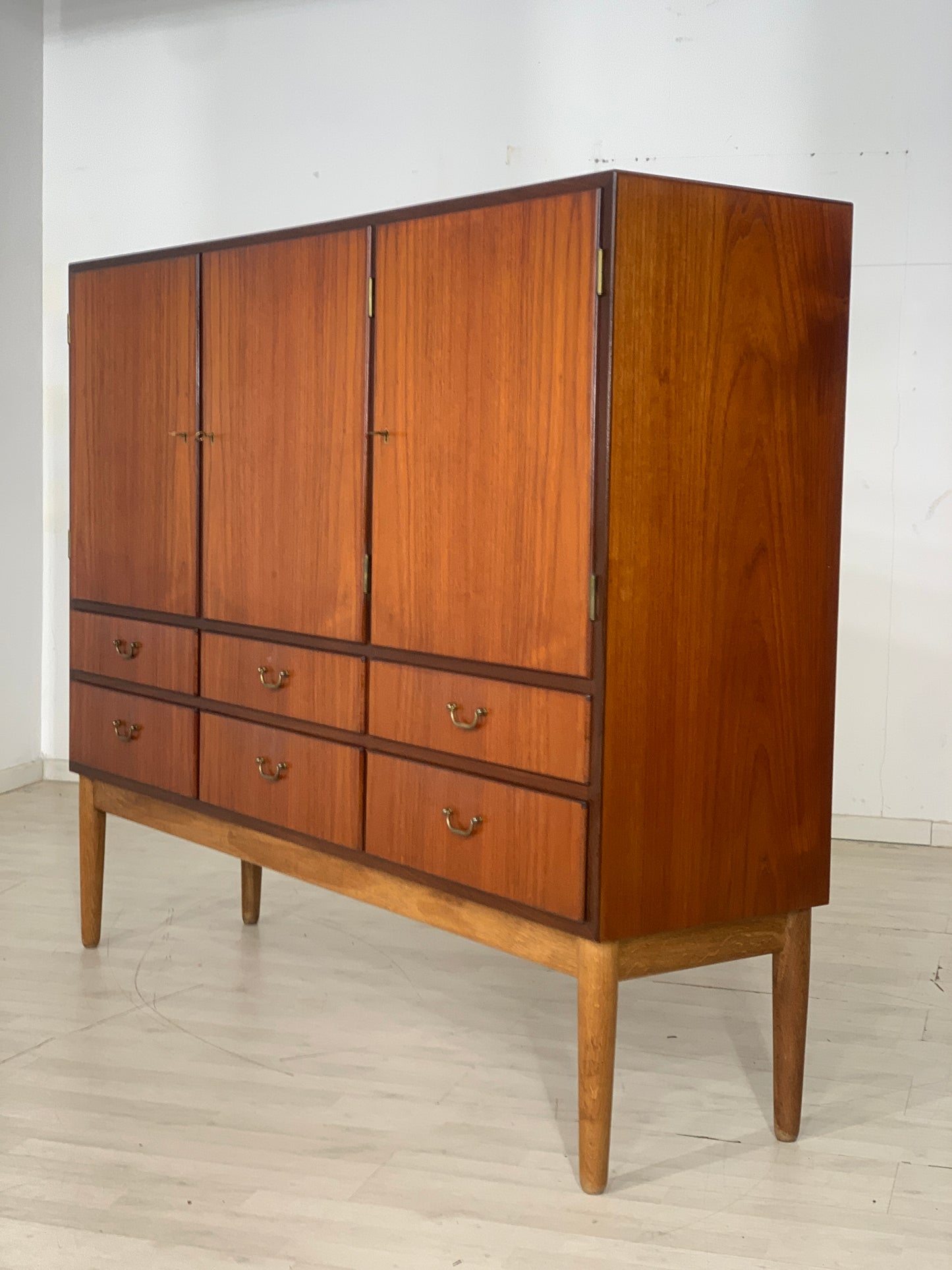 Danish Teak Highboard Cabinet Living Room Cabinet Vintage
