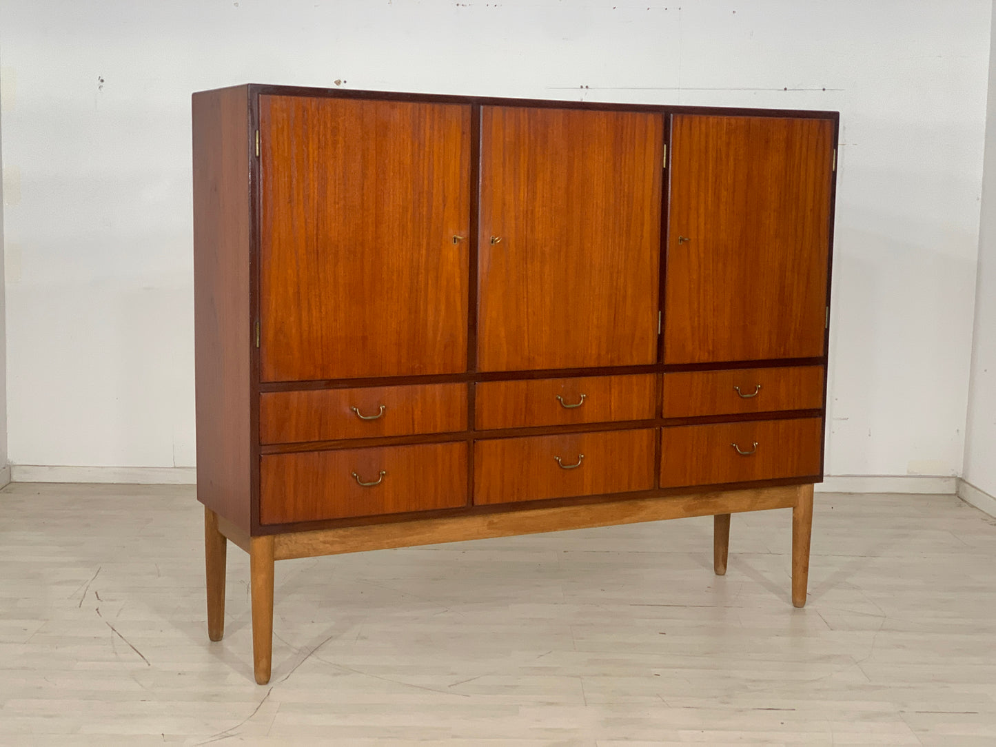 Danish Teak Highboard Cabinet Living Room Cabinet Vintage