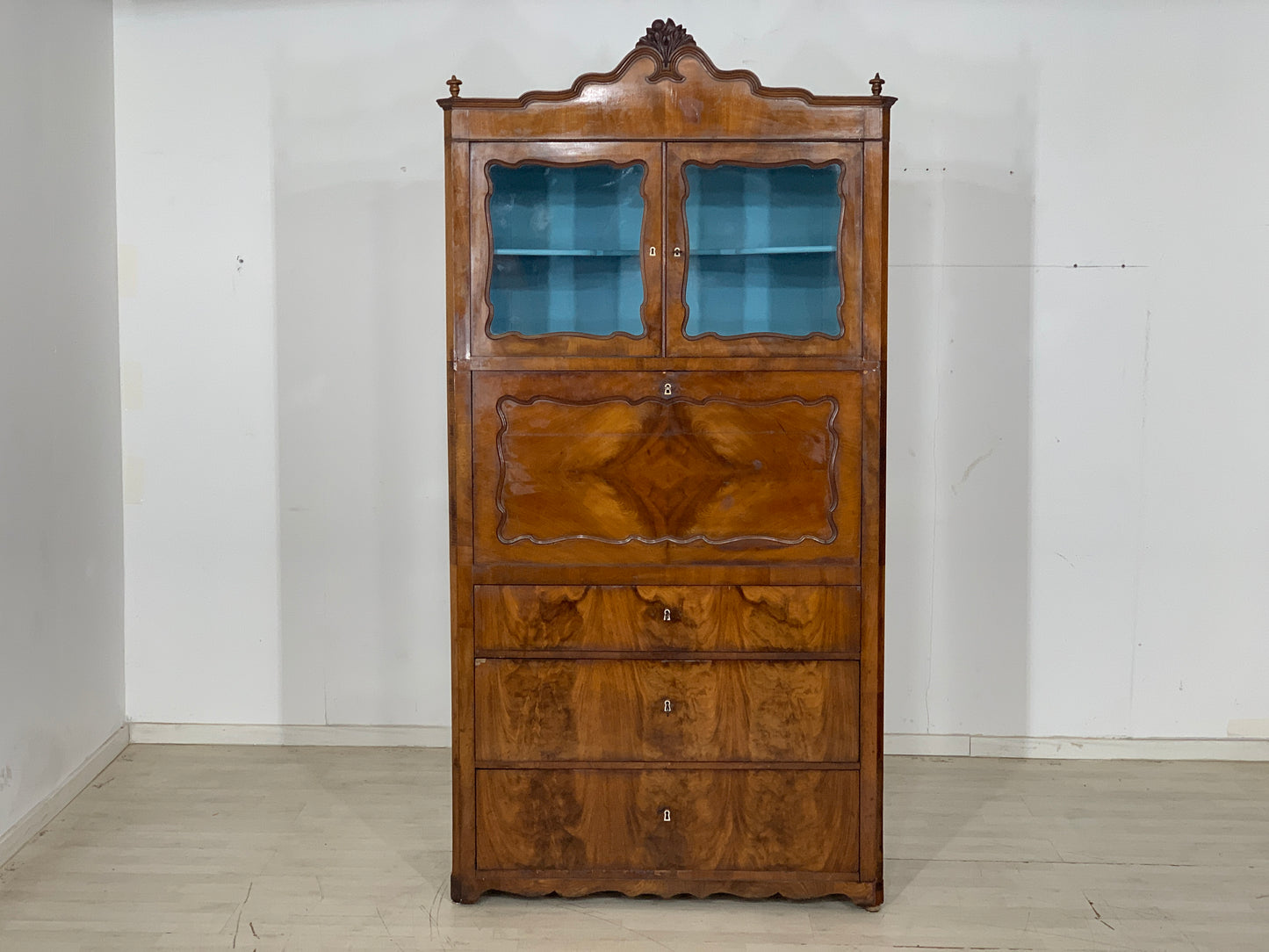 Biedermeier secretary cabinet display cabinet sideboard around 1880