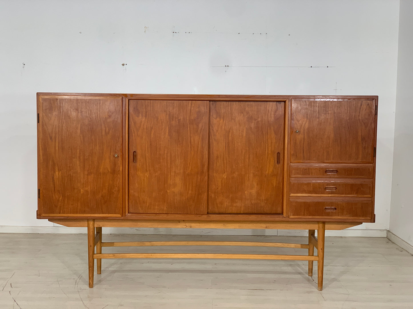 Danish Teak Highboard Cabinet Living Room Cabinet Vintage
