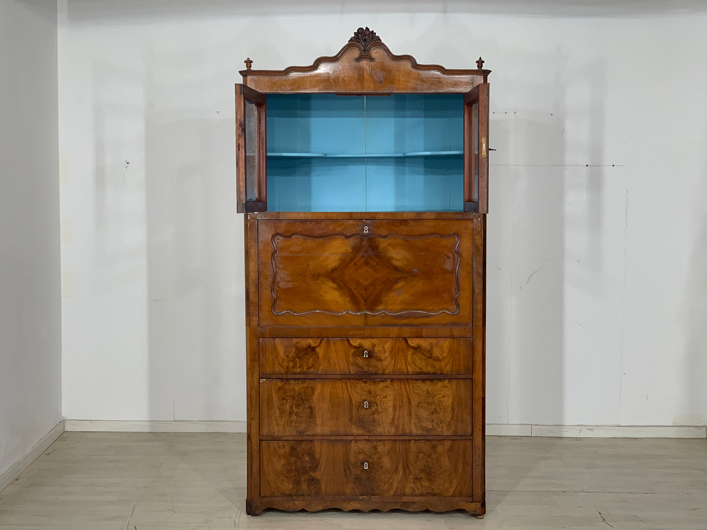 Biedermeier secretary cabinet display cabinet sideboard around 1880